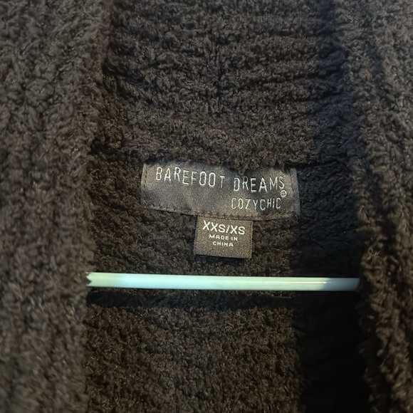 Barefoot Dreams Brown CozyChic Chevron Ribbed Cardi, Long Fine Knit Cardigans XS - Picture 6 of 7